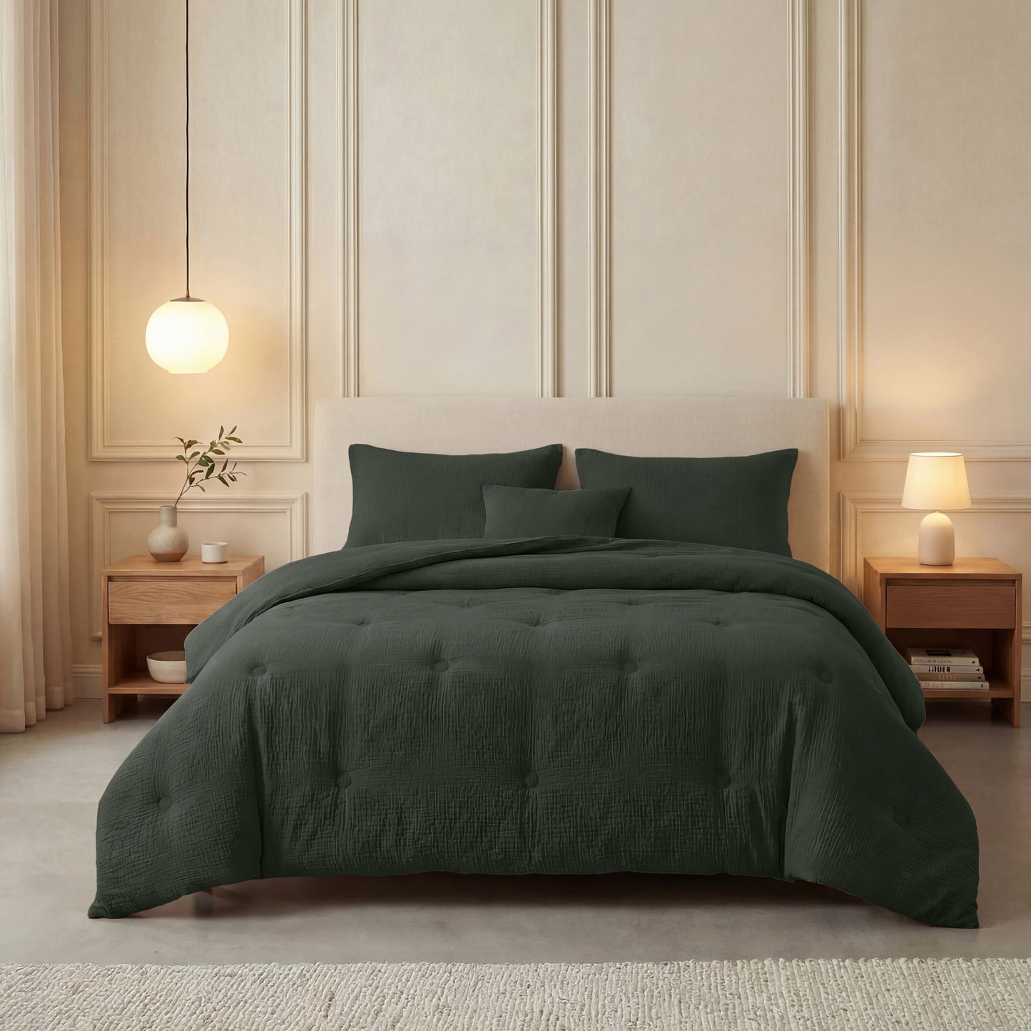 Zelesta Deluxe katoenen mousseline dekbed - groen