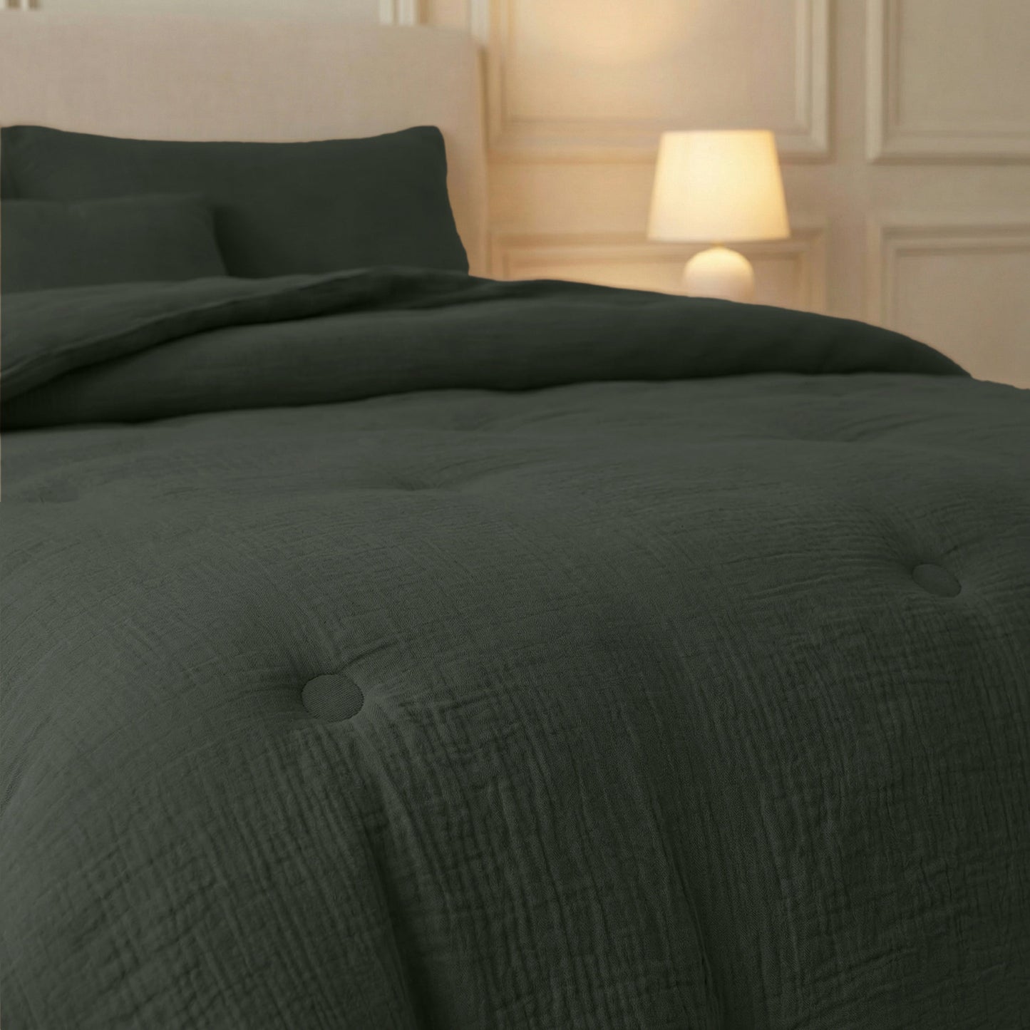 Zelesta Deluxe katoenen mousseline dekbed - groen