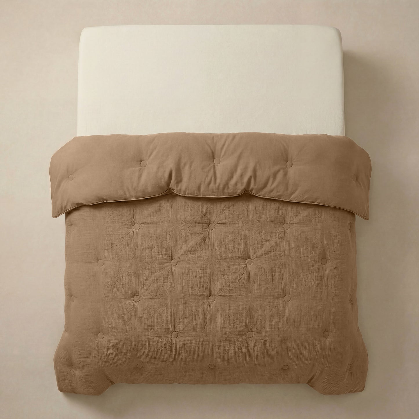 Zelesta Deluxe katoenen mousseline dekbed - bruin