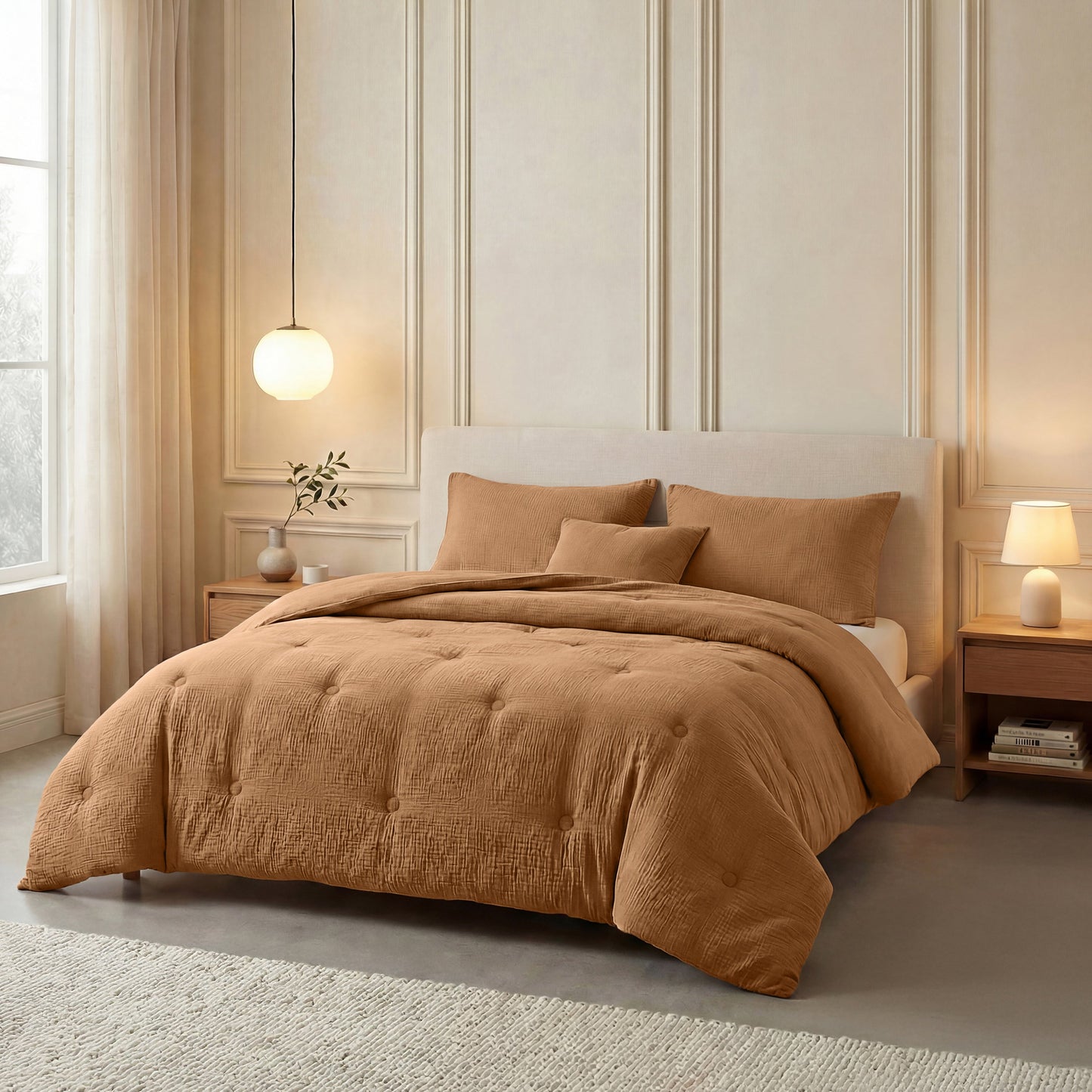 Zelesta Deluxe katoenen mousseline dekbed - Terra