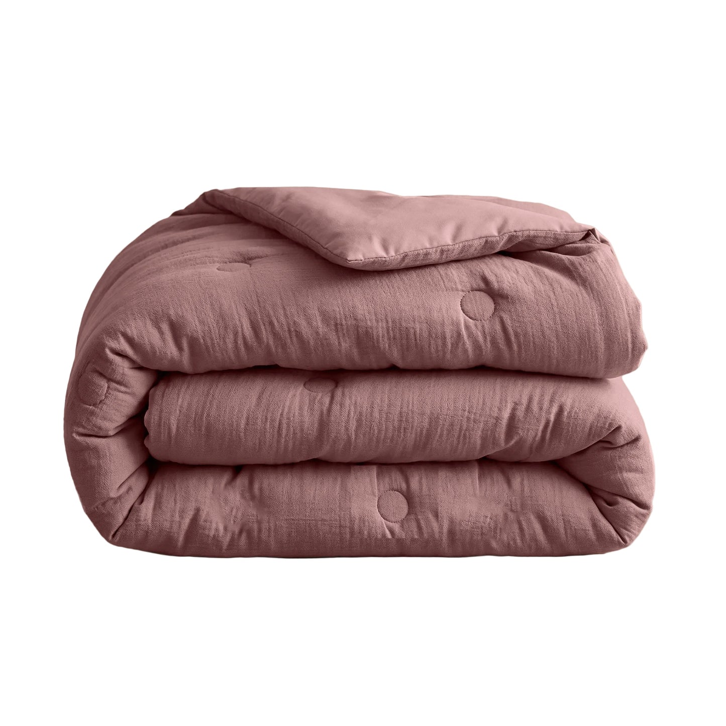 Zelesta Deluxe katoenen mousseline dekbed - stoffig roze