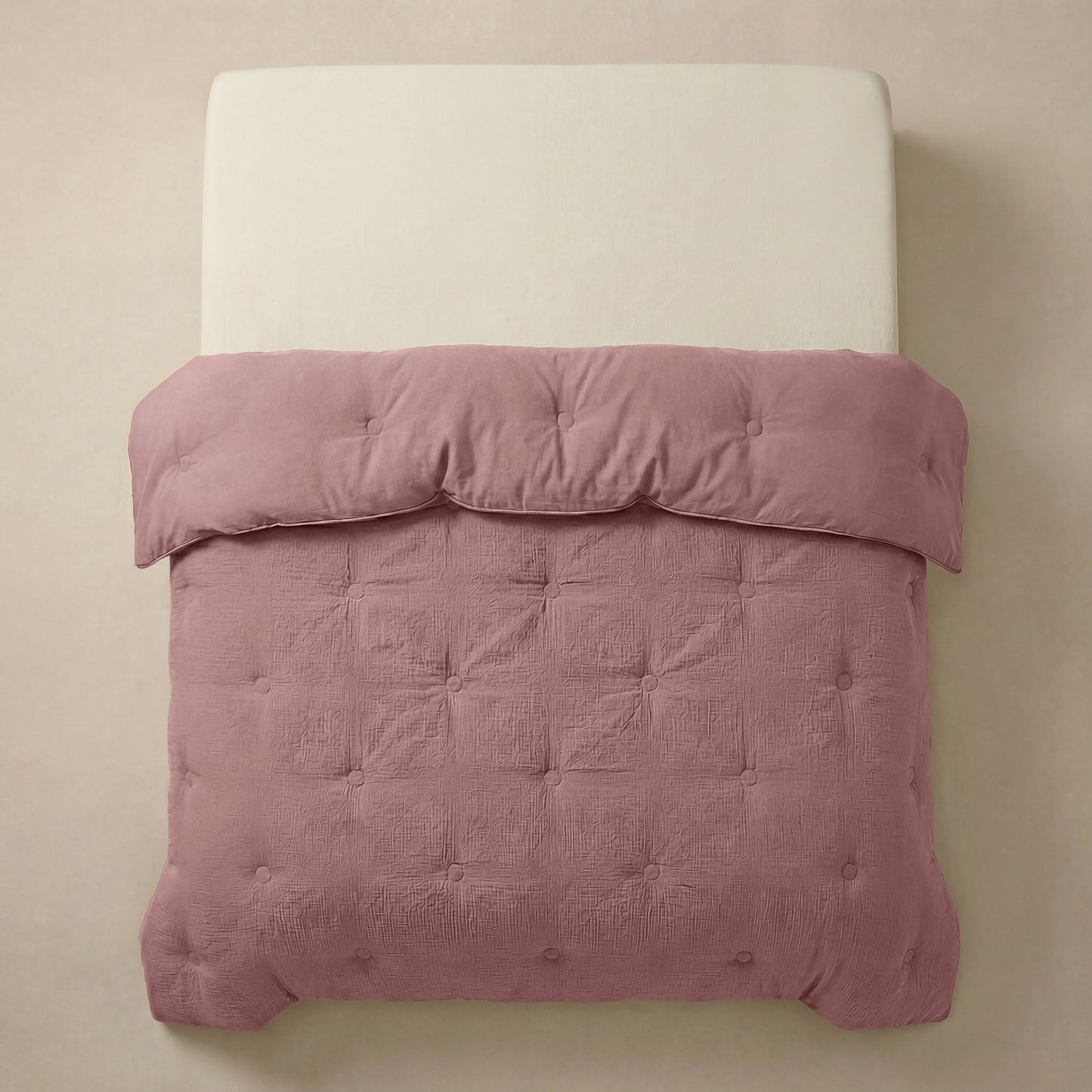 Zelesta Deluxe katoenen mousseline dekbed - stoffig roze