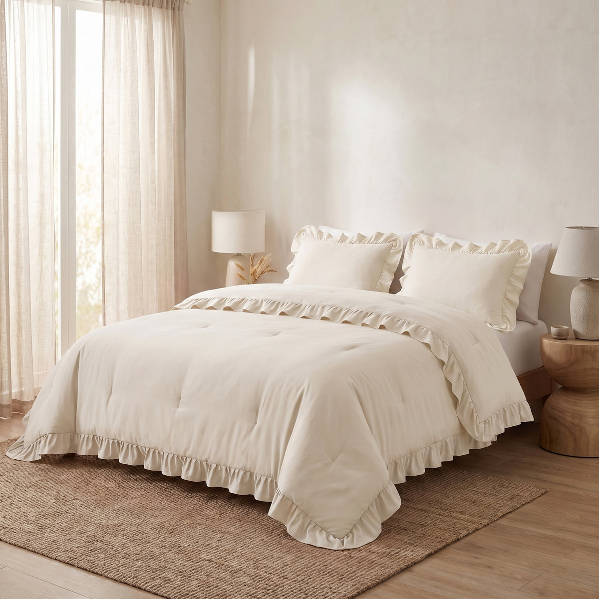 Zelesta Everyday Ruffles Duvet - Off White