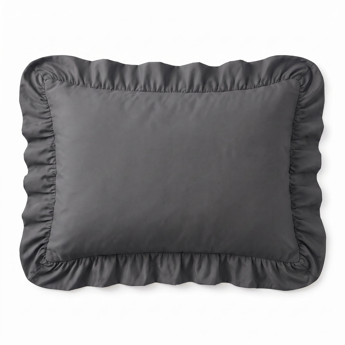 Zelesta Everyday Ruffles Pillowcase Set Of 2 - Anthracite