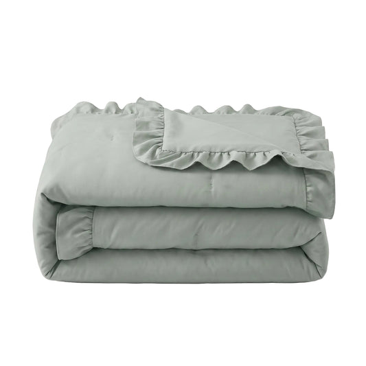 Zelesta Everyday Ruffles Duvet - Sea Foam Green