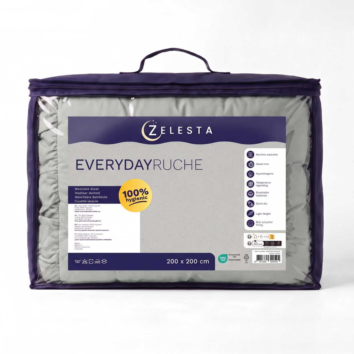 Zelesta Everyday Ruffles Duvet - Sea Foam Green