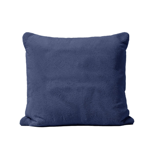 Zelesta Teddy Taies d'oreiller Lot de 2 - Bleu Marine