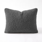 Zelesta Special Teddy Chenille Taies d'oreiller Lot de 2 - Anthracite