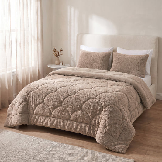 Zelesta Special Teddy Chenille Duvet - Dusty Pink