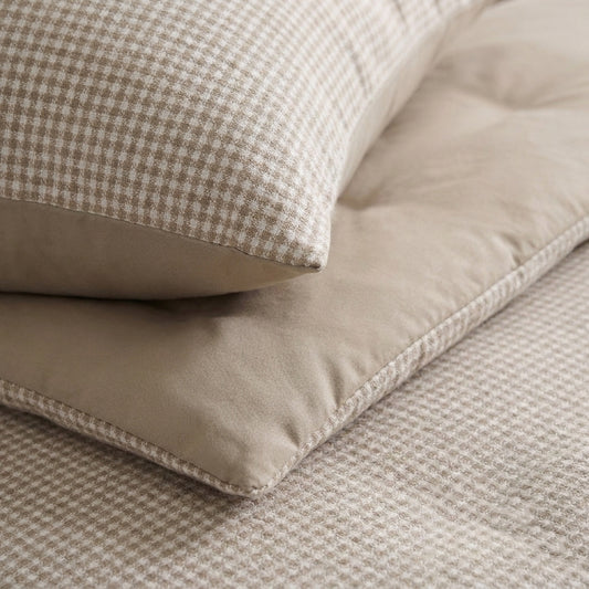 Zelesta Special Gaufrée en Percale Taies d'oreiller Lot de 2 - Mix Marron