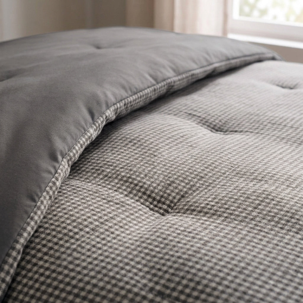 Zelesta Special Gaufrée en Percale Couette - Mix Anthracite