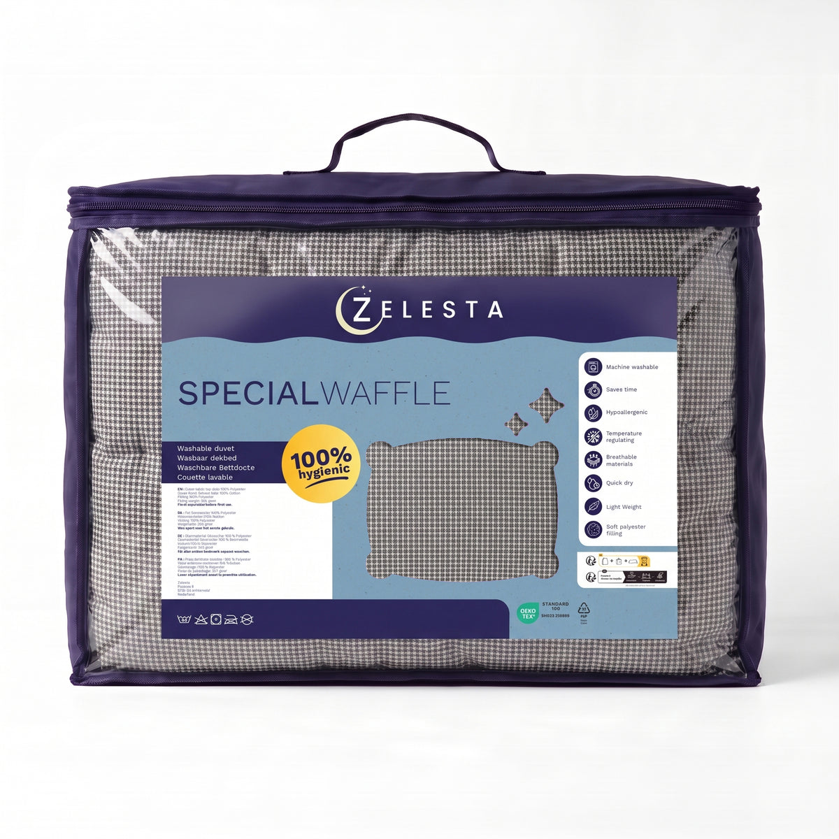Zelesta Special Gaufrée en Percale Couette - Mix Anthracite