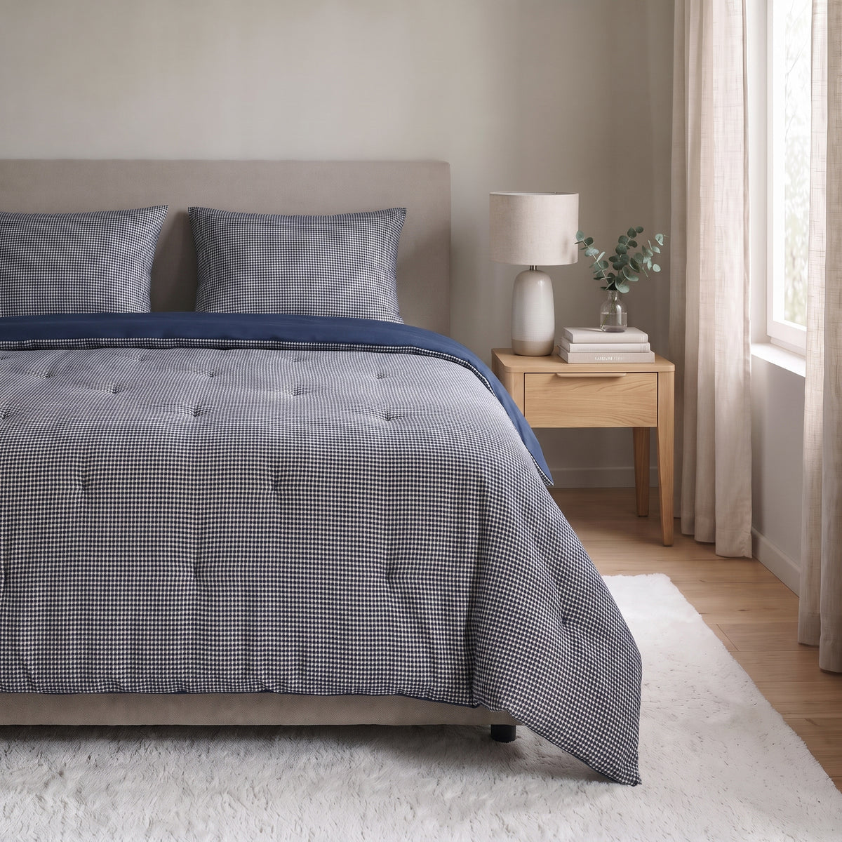 Zelesta Special Gaufrée en Percale Couette - Mix Bleu Marine
