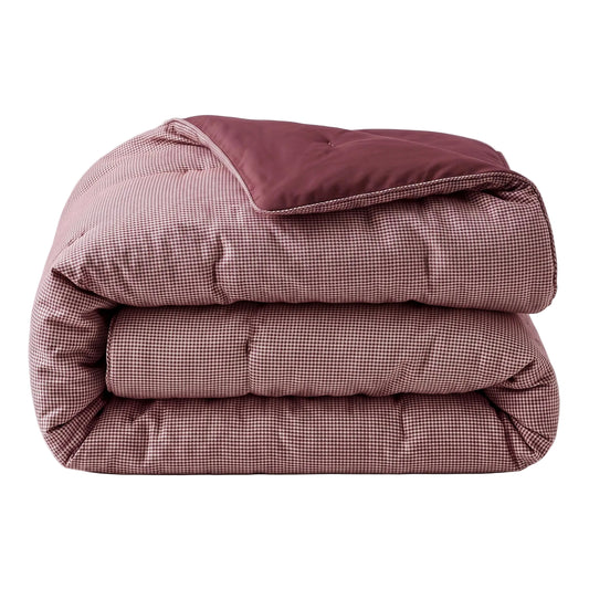 Zelesta Special Gaufrée en Percale Couette - Mix Bordeaux
