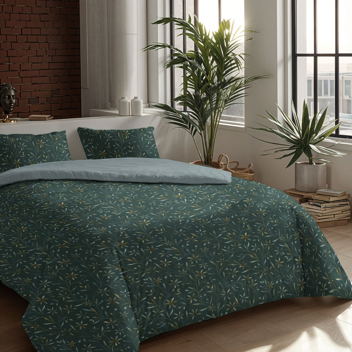 Couette Zelesta Comfort Design Sans Coutures - Delicate Floral Green