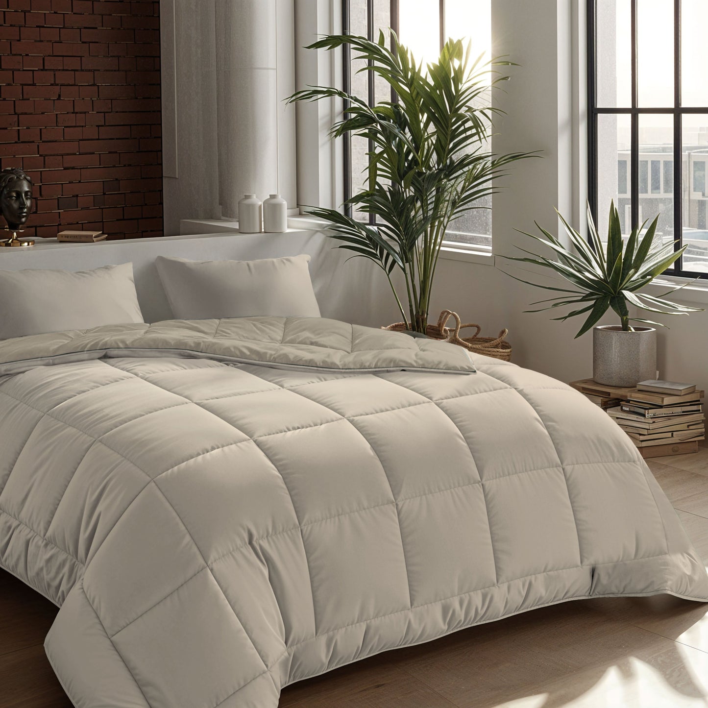 Zelesta Comfort Duo Couette - Taupe & Champagne