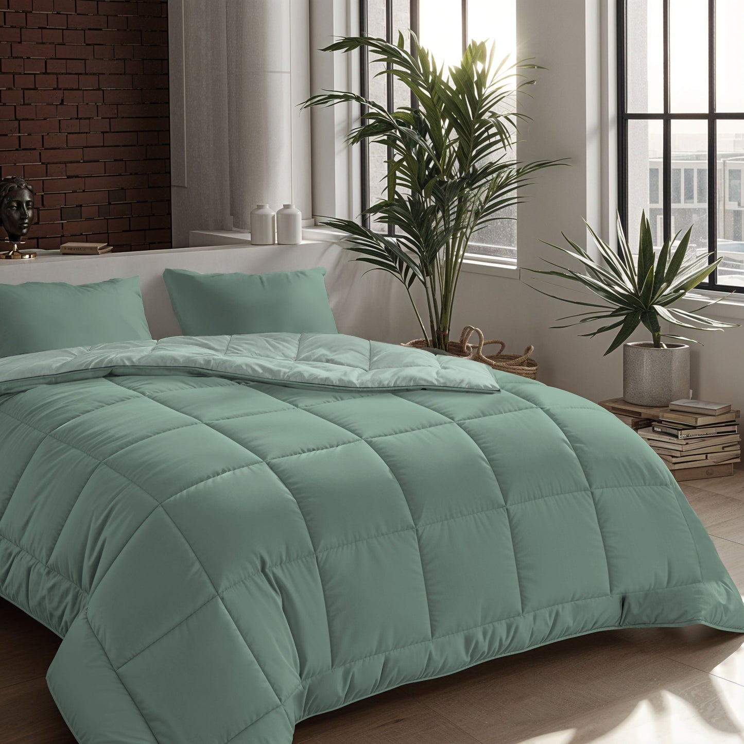 Zelesta Comfort Duo Couette - Vert menthe & Vert clair