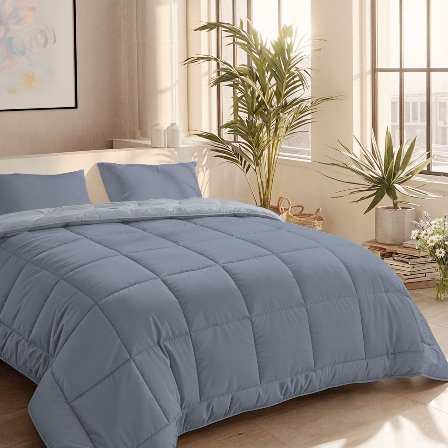 Zelesta Comfort Duo Summer Duvet - Ice Blue & Soft Blue