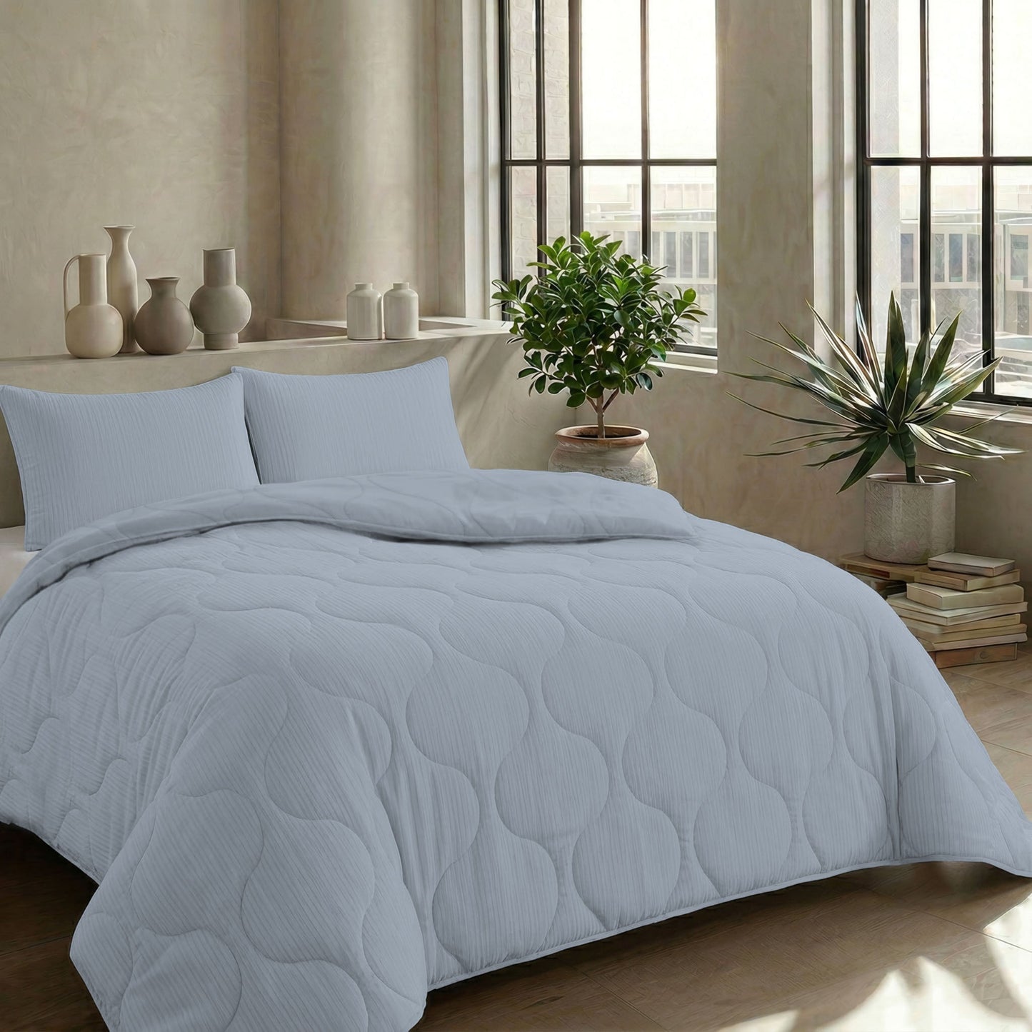 Zelesta Special Muslin Couette Été - Bleu glace clair