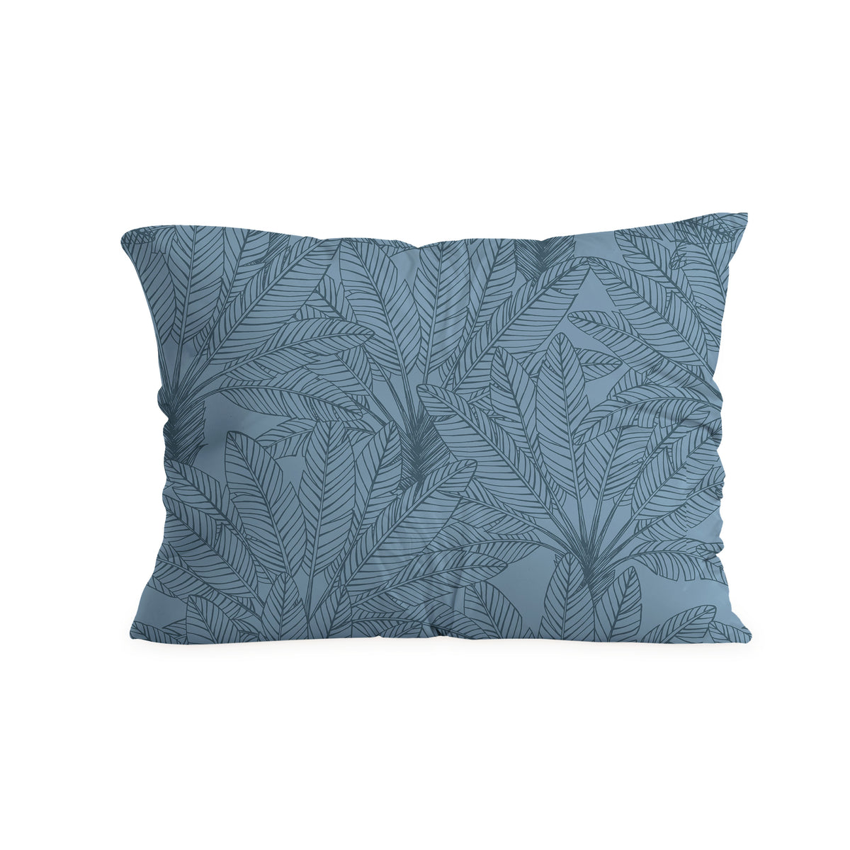 Taie d'Oreiller Zelesta Comfort Design Sans Coutures Lot de 2 - Botanical Line Art Blue