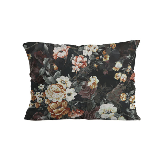 Zelesta Comfort Design Seamless Pillowcase Set Of 2 - Golden Age Flower Black