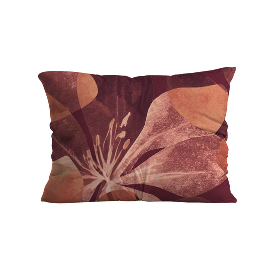 Zelesta Comfort Design Seamless Pillowcase Set Of 2 - Oversized Flower Blush Red