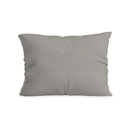 Zelesta Comfort Duo Pillowcase - Grey in Grey, folded on a white background, main product photo