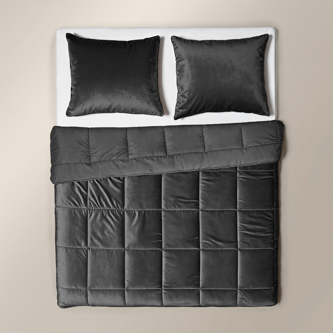 Zelesta Special Velvet Duvet in Anthracite, product view