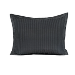 Zelesta Deluxe Hotel Stripe Satijn Katoen Kussensloop Set Van 2 - Antraciet