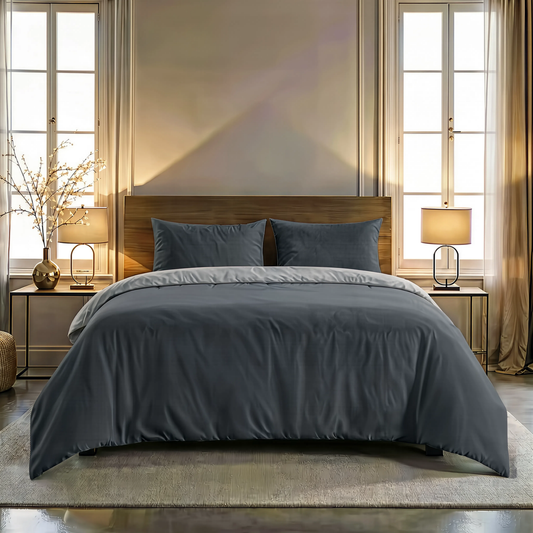 Couette Zelesta Comfort Duo Sans Coutures - Gris & Anthracite