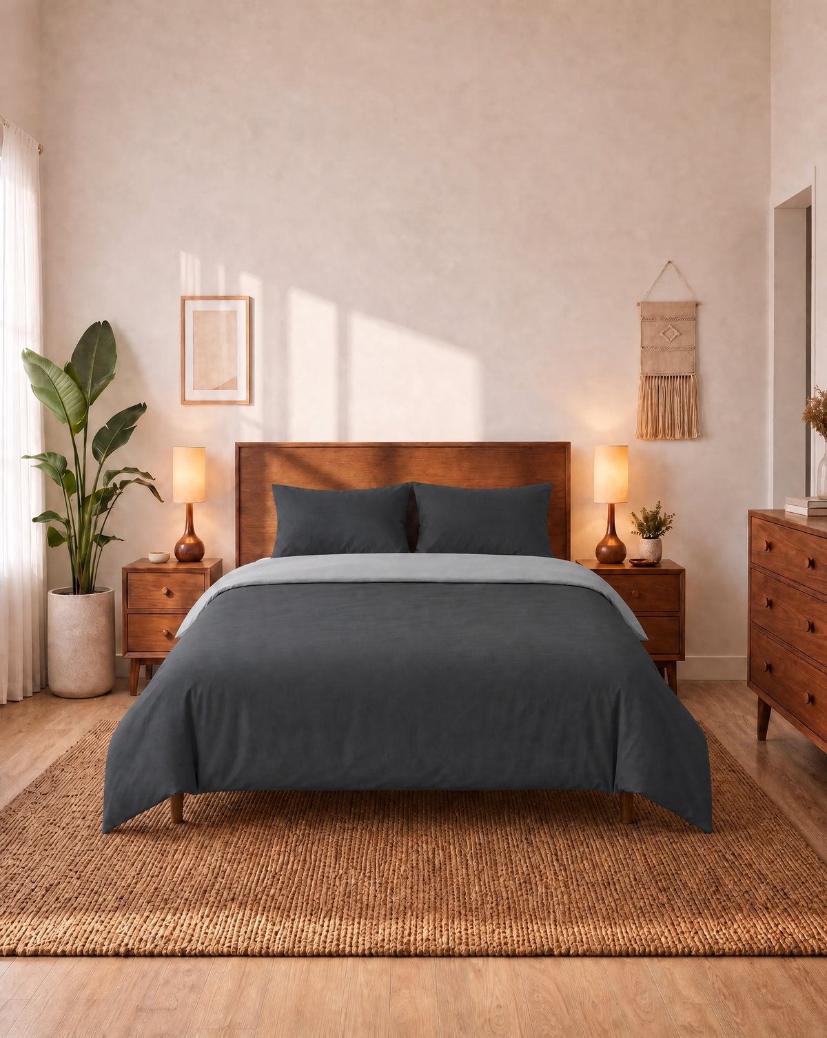 Zelesta Comfort Duo Seamless Duvet - Grey & Anthracite