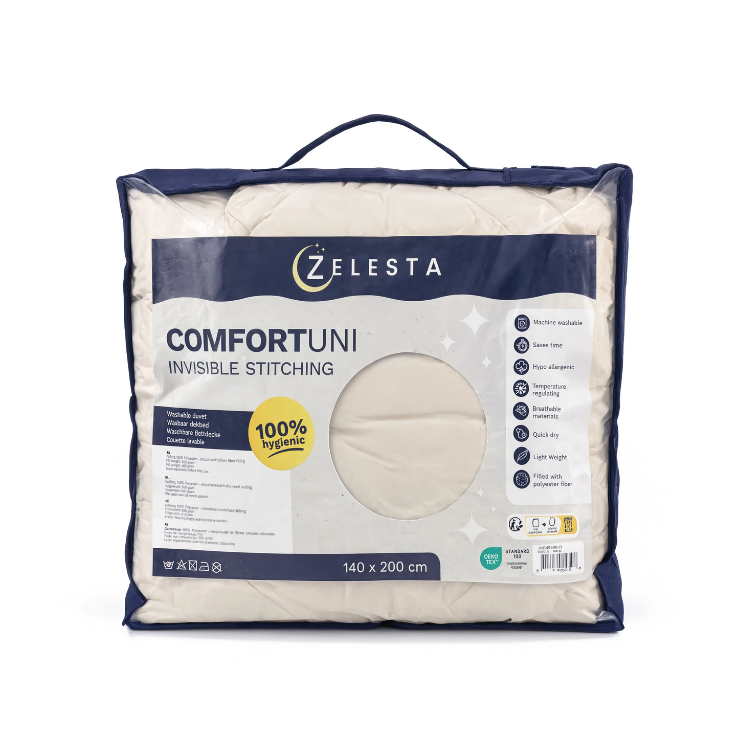Couette Zelesta Comfort Uni Sans Coutures - Beige