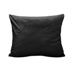 Zelesta Special Velvet Pillowcase Set Of 2 - Black folded on a white background
