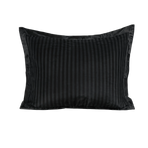 Zelesta Deluxe Hotel Stripe Satijn Katoen Kussensloop Set Van 2 - Zwart