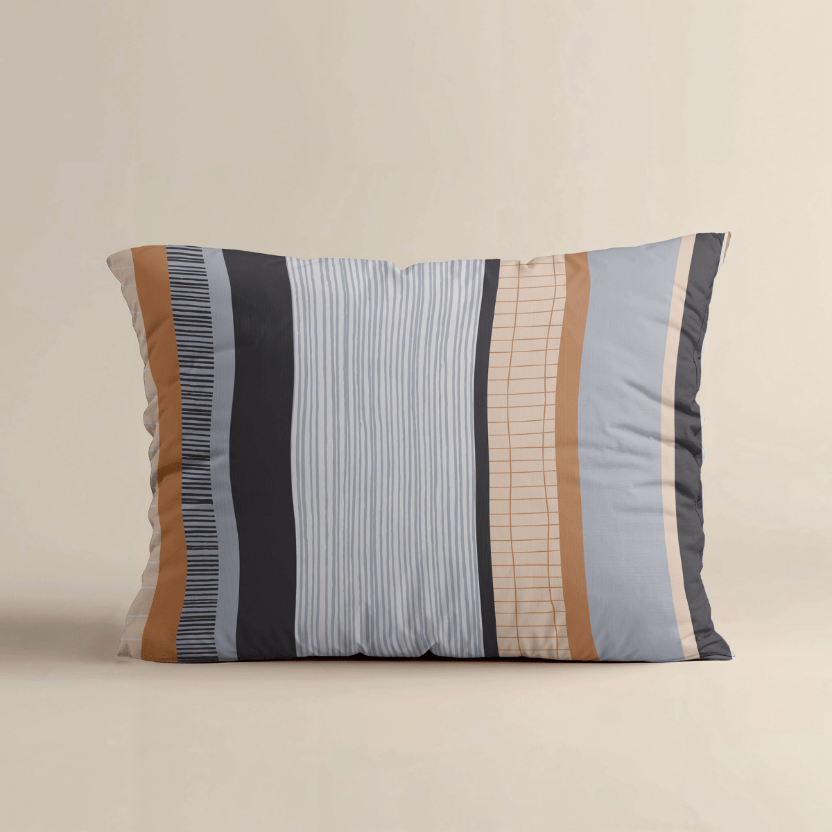 Zelesta Comfort Design Taies d'oreiller Lot de 2 - Rayures bleues