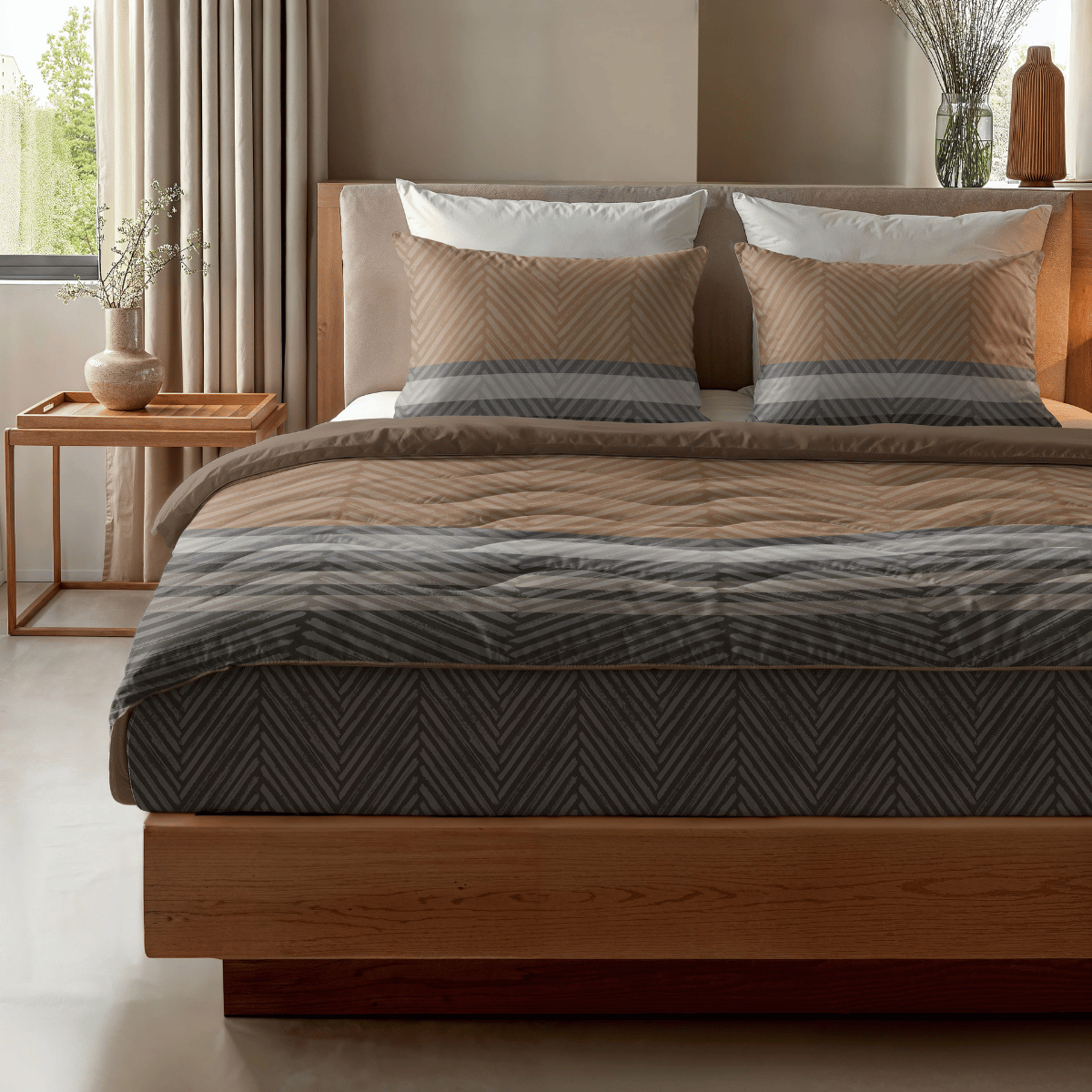 Zelesta Comfort Design Duvet - Brown Stripes image