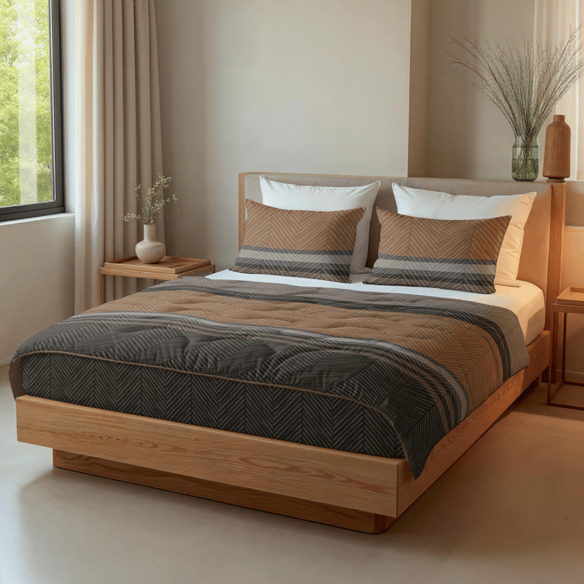 Zelesta Comfort Design Duvet - Brown Stripes image
