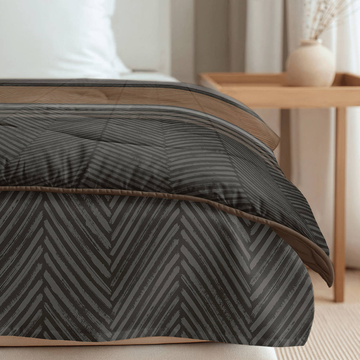 Zelesta Comfort Design Duvet - Brown Stripes image