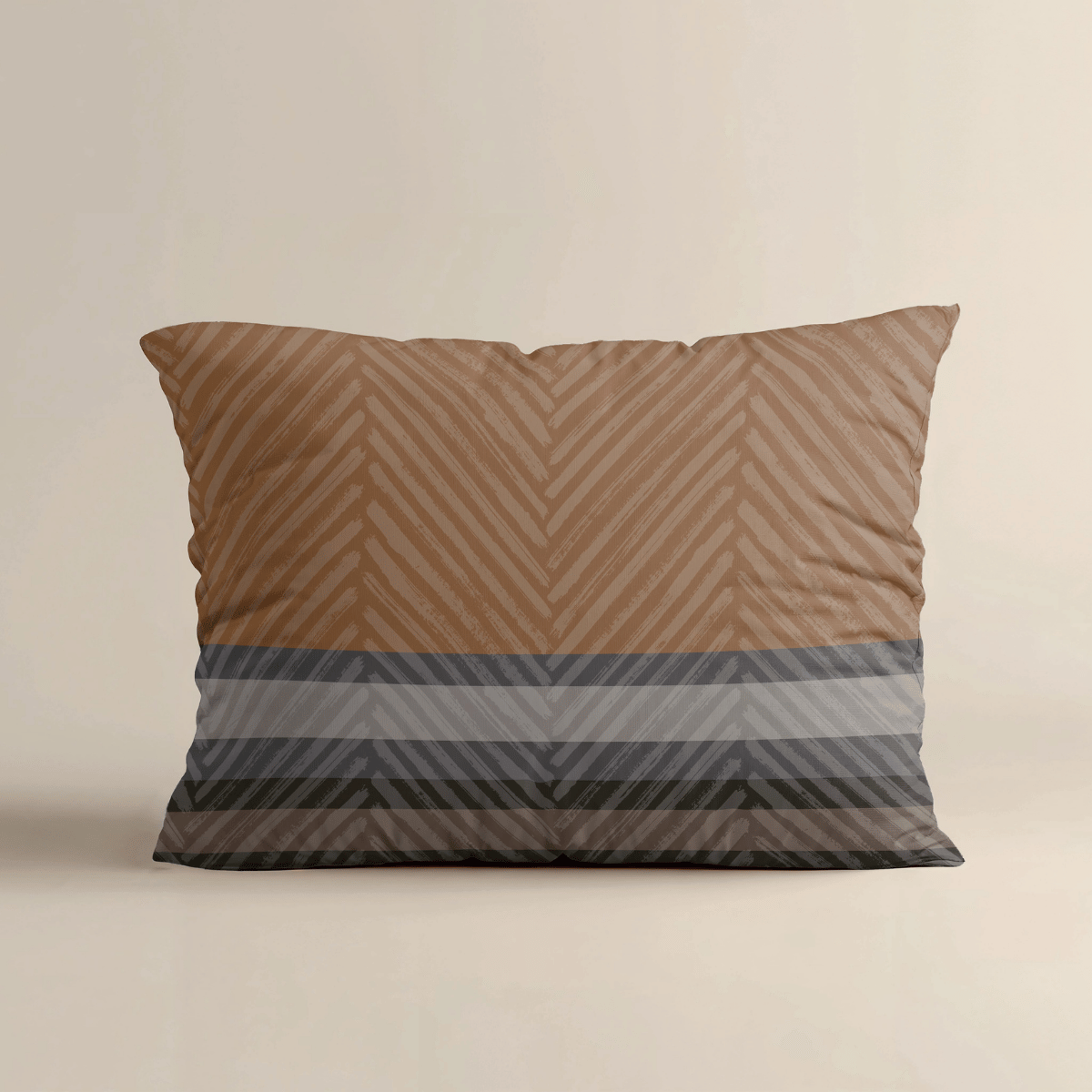 Zelesta Comfort Design Pillowcases Set Of 2 - Brown Stripes