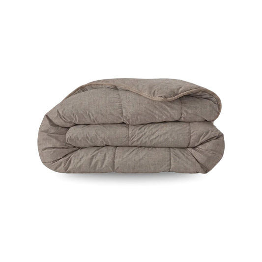 Zelesta Comfort Structure Summer Duvet in Anthracite, neatly folded on a white background