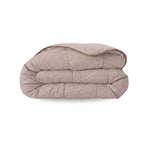 Zelesta Comfort Structure Summer Duvet in Taupe, neatly folded on a white background