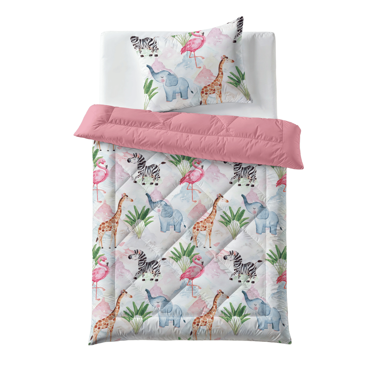 Zelesta Comfort Kids Dekbed - Kleurrijke Dieren