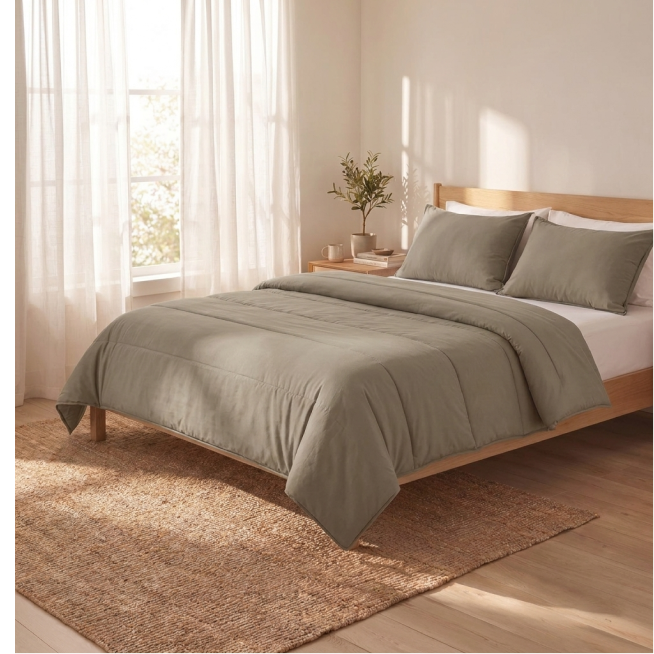 Zelesta Comfort Uni Couette Été - Taupe naturel