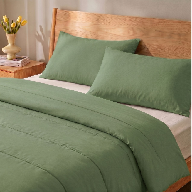 Zelesta Comfort Uni Couette Été - Vert sauge
