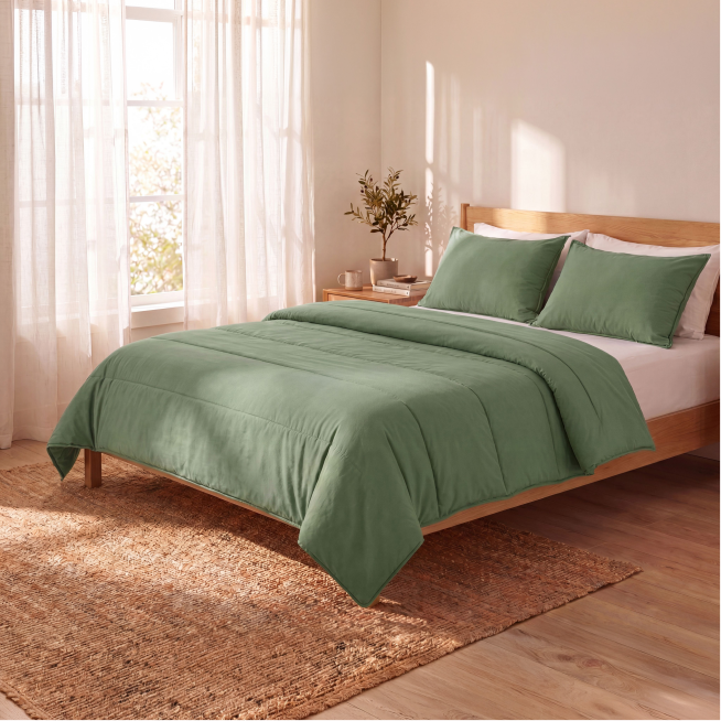 Zelesta Comfort Uni Couette Été - Vert sauge