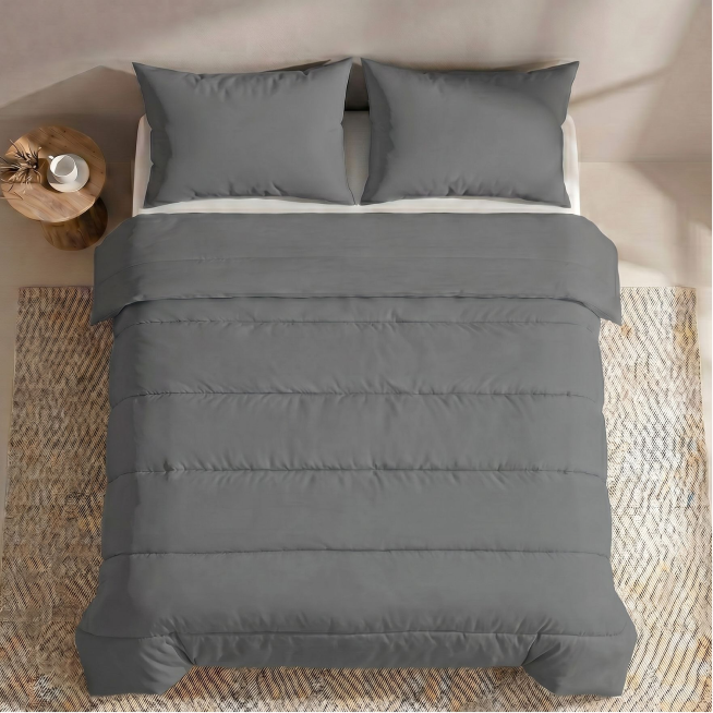 Zelesta Comfort Uni Couette Été - Gris pierre