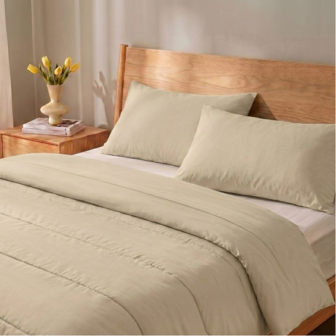 Zelesta Comfort Uni Couette Été - Sable chaud