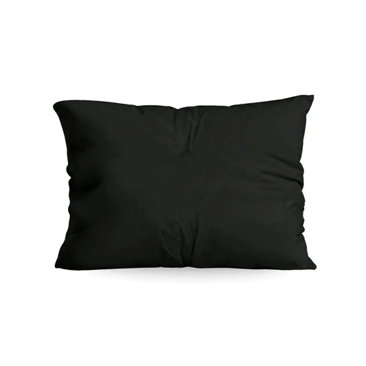 Zelesta Comfort Uni Pillowcases Set Of 2 - Black in Black, laid flat on a white background