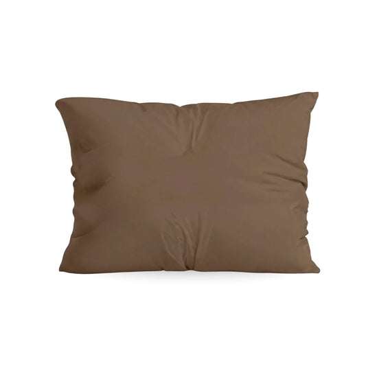 Zelesta Comfort Uni Pillowcases Set Of 2 - Mokka in Mokka, laid flat on a white background