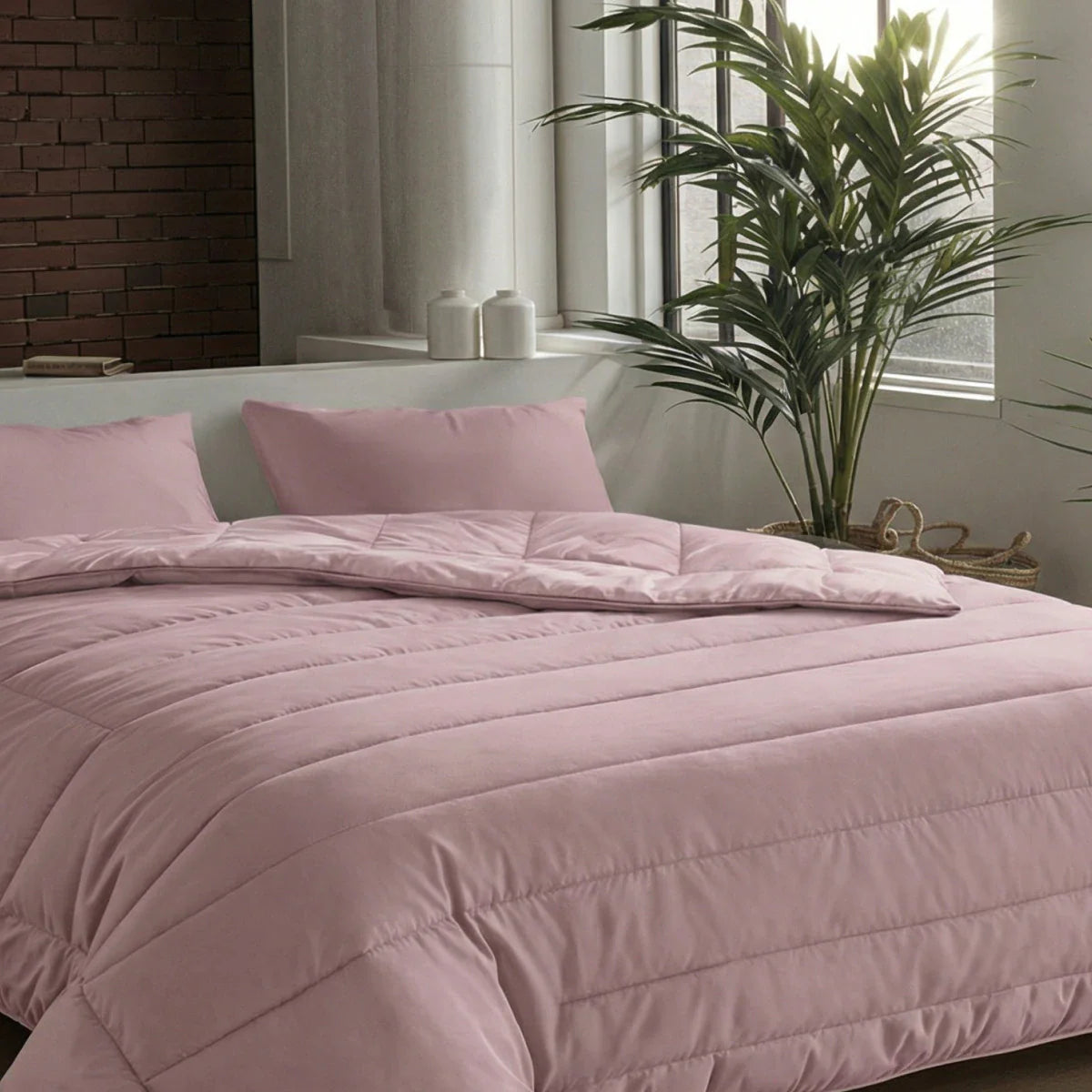 Zelesta Comfort Uni Couette Été - Rose poussiéreux